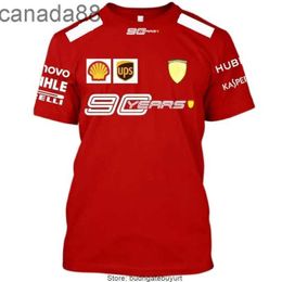 F1 Ferari Team Formule 1 T -shirt Heren Nieuwe Red Men Extreme Sports Racing Suit Harajuku Street Fashion Oversi Su46