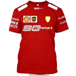 F1 Ferari Team Formule 1 T -shirt Heren Nieuwe Red Men Extreme Sports Racing Suit Harajuku Street Fashion Oversi