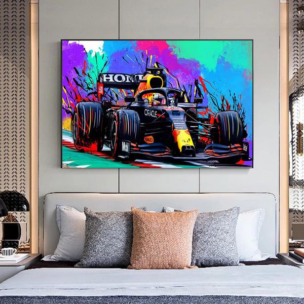 F1 Formule Ayrton Senna Star Race Voiture Champion Du Monde Peinture Affiche Mur Art Impressions Sur Toile Peinture Moderne Pour La Maison Chambre Décor