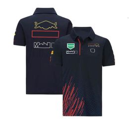 F1 Formula One Fans Polos à manches courtes Culture automobile Salopette Team Joint Séchage rapide Tops Racing Revers T-shirts peuvent être cu294q