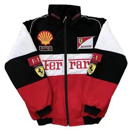 F1 Formula One Racing Jacket Veste F1 entièrement brodée Spot Sales Veste à manches longues Veste de costume de moto rétro Vêtements en coton de l'équipe de moto mn
