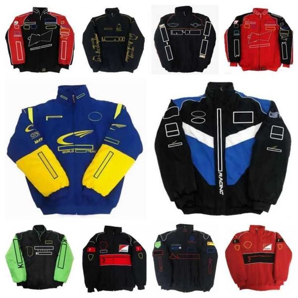 F1 Formule One Racing Jacket Sweetshirt Vintage American Style Veste Motorcycle Cycling Suit Motorcycle Costume de baseball Extérieur Windproof 846