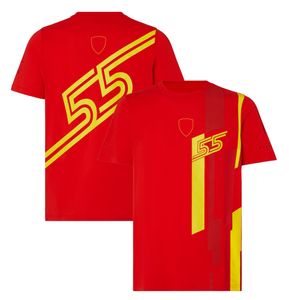 F1 Fórmula Uno traje de carreras cuello redondo manga corta 2023 equipo perímetro ropa deportiva estilo fan camiseta personalizada puede ser de mayor tamaño