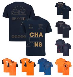 Traje de carreras de Fórmula Uno F1 para hombre y mujer, camiseta de manga corta con cuello redondo, traje de equipo de secado rápido transpirable personalizado