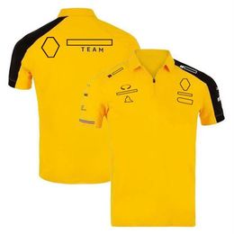 La camiseta de manga corta de la solapa del equipo de la camisa de polo de los hombres del traje de carreras de fórmula uno de F1 se puede personalizar269T