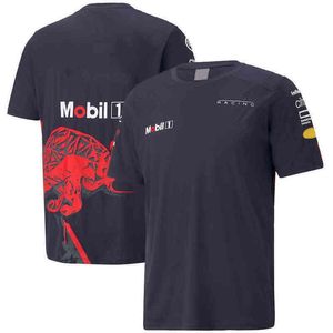 F1 Formula One Team 2022 été nouveaux fans de course rouges en plein air à manches courtes décontracté Sports Bull T-shirt surdimensionné