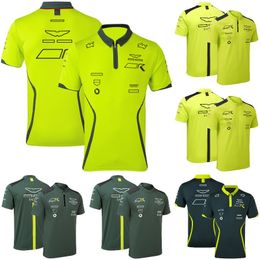 F1 Formule Team Polo Shirts Driver Casual Drying Racing T-shirt Summer Mens Breathable Zipper T-shirt Plus taille