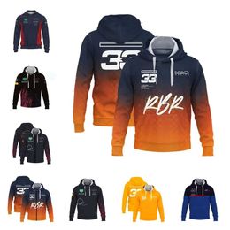 F1 Sweat à capuche Formule 1 Team Racing Sweats à capuche Sports extrêmes Événement Zipper Sweat à capuche de haute qualité Harajuku Punk Man Jacket Pull Logo de voiture Vestes de broderie complète ag