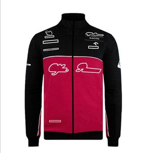 Chaqueta F1 Traje de carreras del equipo de Fórmula Uno más suéter con capucha de terciopelo monos cálidos de otoño e invierno personalizados con el mismo estilo