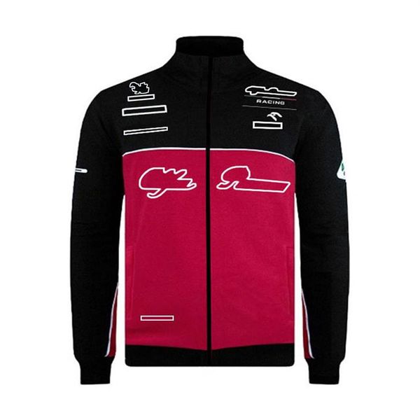 Veste F1, combinaison de course de l'équipe de Formule 1 et pull à capuche en velours, combinaison chaude d'automne et d'hiver personnalisée avec le même style347p