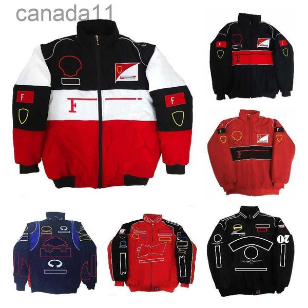 Chaqueta F1 Fórmula Racing Otoño Invierno Ropa de algodón para hombres y mujeres Chaquetas bordadas completas para autos Estilo universitario Motocicleta retro WBDA