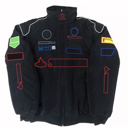 F1-jas, racepak met lange mouwen, casual winterjas voor buiten, motorrijpak in retro college-stijl, offroad-pak