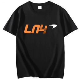 F1 McLarens Racing Summer New Men T-shirt 100% katoenen T-shirt tops Formule 1 Driver Lando Norris heren en dames T-shirts