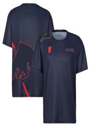 T-shirt de pilote d'équipe officiel de même style F1, nouvelle combinaison de course à manches courtes, haut décontracté à séchage rapide, peut être personnalisé 2864752