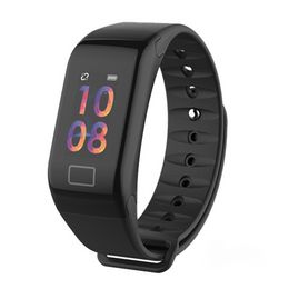 F1 Plus Color LCD -scherm Fitness Tracker Sleep Tracker Hartslagmonitor Smart Bracelet voor iOS Android -telefoon Gratis verzending