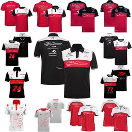 Polos F1 2022 Formule 1 T-shirt de course de pilote Jersey Team Casual Séchage rapide Manches courtes T-shirts de spectateurs de sports extrêmes