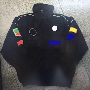 Ropa para fanáticos de los autos de carreras F1 Chaqueta de estilo europeo y americano Ropa de otoño e invierno de algodón bordado completo montar en motocicleta 2663