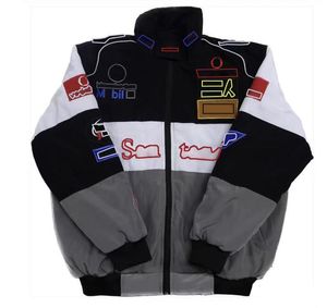 F1 racejas nieuwe volledig geborduurde racepakken voor heren en dames winterwarme katoenen kleding spotverkoop 3a