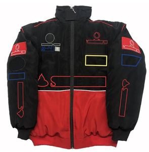 Veste de course F1 entièrement brodée pour hommes et femmes, combinaisons de course, vêtements chauds d'hiver en coton, ventes au comptant ys