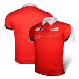 F1 racing revers Polo équipe T-shirt joint hommes et femmes à manches courtes respirant à séchage rapide haut peut être personnalisé247d