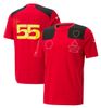 F1 Suit de course 2023 Nouveau T-shirt rouge Suite d'￩quipe personnalis￩e d'￩t￩ ￠ manches courtes pour hommes