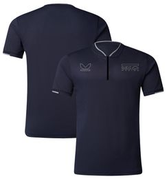 Costume de course F1 2023 Nouvelle équipe T-shirt à revers à manches courtes POLO d'été, grande taille personnalisation à manches courtes pour hommes et femmes