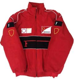 F1 Racing Suit Automne / Hiver Équipe Brodée Coton Rembourré Veste Logo De Voiture Pleine Broderie Vestes Collège Style Rétro Moto Vestes hk