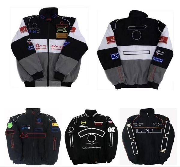 Combinaison de course F1 automne/hiver, veste rembourrée en coton avec logo brodé de l'équipe
