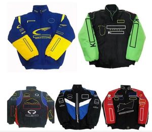 F1 Racing Jacket, Winter Car Embroidered Logo Cotton Clothing