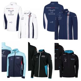 F1 Racing Suit Sporttrui met lange mouwen en rits Aangepaste Formule 1-teamtrui