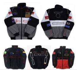 Combinaison de course F1 pour hommes et femmes, veste rembourrée en coton avec Logo entièrement brodé, automne et hiver