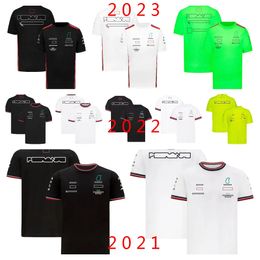 F1 Racing Suite Men's and Women's Fashion Plus-Size T-Shirt Leisure Sports Quick Drying T-Shirt Car Logo kan worden aangepast.