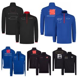F1 racepak team-sweaterjas met semi-rits voor heren F1-serie jassen