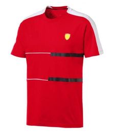 Combinaison de course F1, T-shirt d'été à manches courtes, haut de descente d'équipe en polyester à séchage rapide, peut être personnalisé 244P
