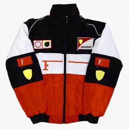 F1 racepak team joint jas met lange mouwen retro motorjas auto werkkleding winter katoenen jas