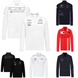 F1 Racing T-shirt Nieuwe Formule 1 Driver Long-Sleeveved Polo Shirts T-Shirts Tops Tops Team Rapel Quick Dry Casual Men's Shirt Sports Jersey