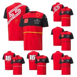 Camiseta roja del equipo de carreras F1, traje de carreras de Fórmula 1, Jersey de manga corta, Polo deportivo de secado rápido para deportes de motor al aire libre, personalizado