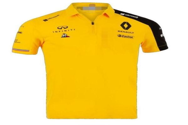 F1 Renault 2019 Renault 2019 polo à manches courtes revers t-shirt combinaison de course d'équipe polyester séchage rapide même personnalisé 6434653