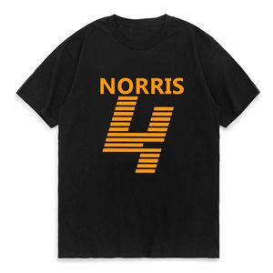F1 Chemise Lando Norris 4 T-shirts Jeux de course Drôles T-shirts Graphiques Moletom Masculino Hommes Décontracté Femmes Vêtements Hauts T-shirts