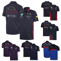 T-shirt F1 Formula 1 Driver T-shirts Polos d'équipe à manches courtes Racing Shirt Maillots pour hommes Tops Quick Dry Plus Size Motoc287D