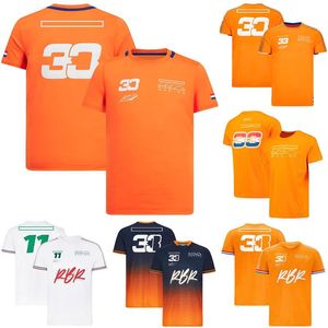 F1 T-shirt Formule 1 Team Racing Suit T-shirts Summer Motorsport À séchage rapide Tops à manches courtes Mode Col rond Car Workwear T-Shi3250