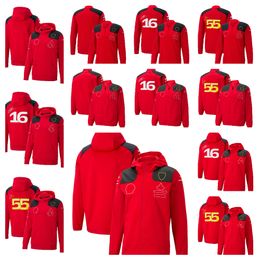 Vêtements de pilote de l'équipe F1, vêtements de course rouges, vêtements d'équipe à fermeture éclair pour hommes, nouvelle collection 2023