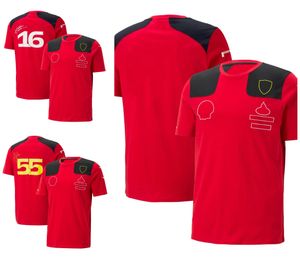 F1 Team Driver T-shirt 2023 Nieuw Seizoen Rode Racing Kleding Zomer Korte mouwen Sneldrogende Kleding Heren Maatwerk287j