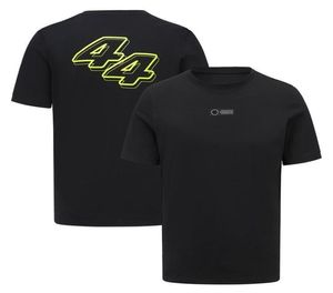 F1 teamcoureur T-shirt Formule 1 racepak 44 met hetzelfde T-shirt met korte mouwen, sneldrogende top kan worden aangepast7289647