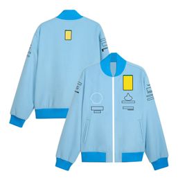 F1 Jacket Formula 1 2024 Édition limitée Racing Sweat Jacket Men's Fashion Sports Blue Blue plus taille Custom