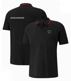 F1 Team Lapel Polo Shirts Formule 1 Pilotes Racing T-shirts Côtes courtes Fans de voitures Summer T-Shirts surdimensionnés Men's235J