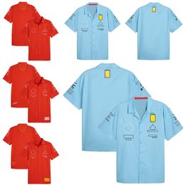 F1 Team Racing Dress Short Sleeve Rapel Shirt 2024 Nieuw hoogwaardige racer shirt plus maataanpassing