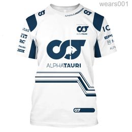 F1 Team Racing Mens and Womens T-shirts Scuderia Alpha Tauri Formule One Uniform Suit Moto Tee Cycling Jersey Plus Size GKIQ B53P