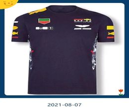 F1 Team Racing Tshirt Polyester Séchage rapide Verstappen Fans Col rond Manches courtes Maillot de descente Même style Personnalisation5699929