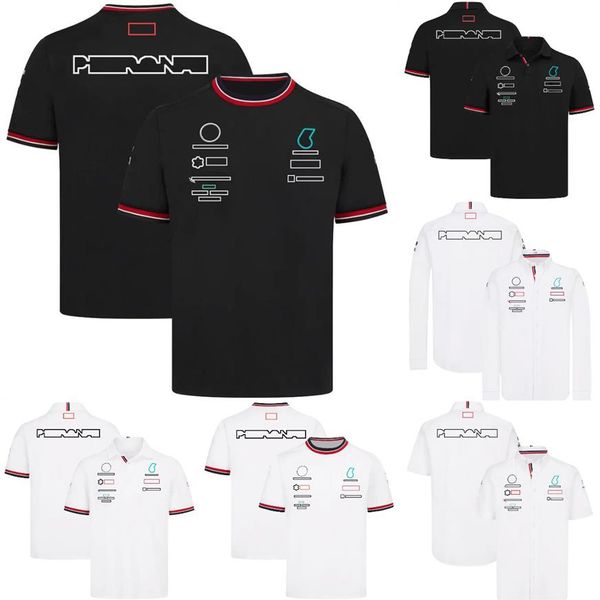 F1 Team T-shirt Formula 1 Racing T-shirt à manches courtes Fans Été Revers Polos Casual Femmes Hommes T-Shirt Surdimensionné Jer262S